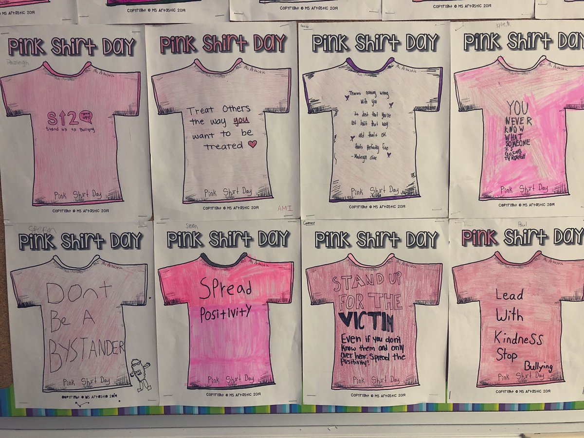 MissJadoonanan's tweet photo. #PinkShirtDay thoughts by my Grade 8s… 💭 @ArdaghBluffsPS @SCDSB_Schools https://t.co/UFBGeqEbBy
