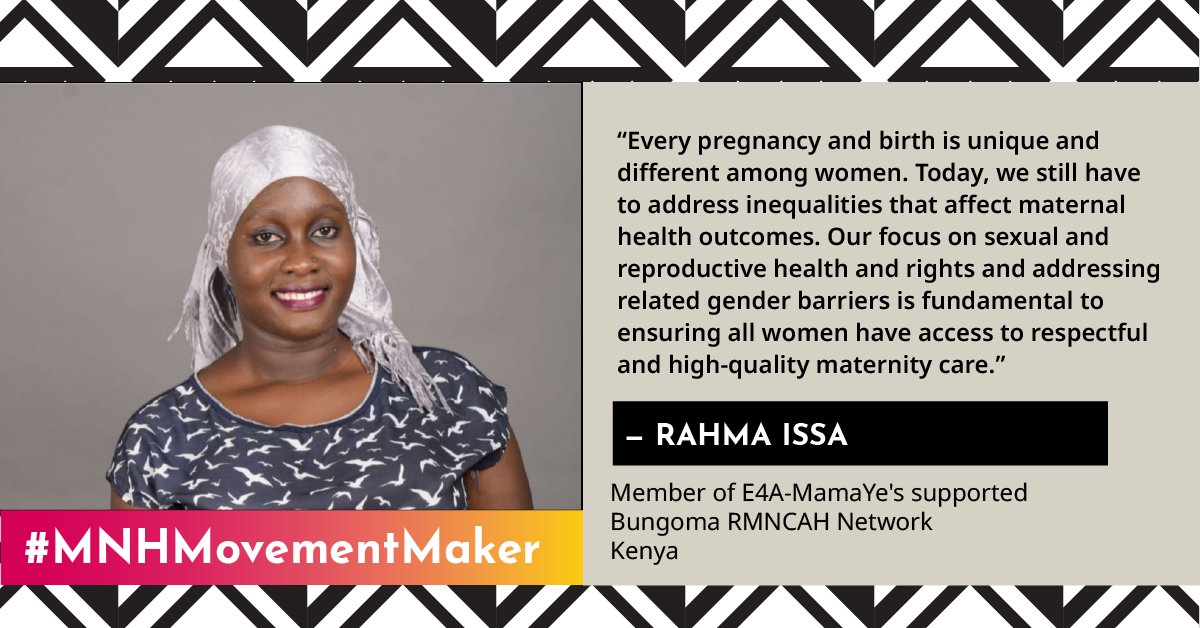 Meet our latest #MNHMovementMaker, Rahma Issa (<a href="/issa_rahmah/">Rahmah Issa</a>)! Rahma is an MNH advocate and a program implementation and evaluation expert.

Read her thoughts on the importance of improving the #QualityOfCare in MNH, one of our key priorities at #IMNHC2023.