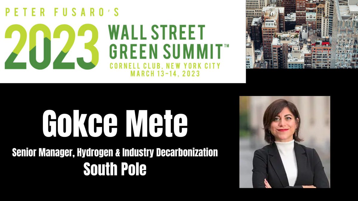 South Pole (@southpoleglobal) on Twitter photo Register now for the #WallStreetGreenSummit to hear from South Pole's <a href="/GokceMe/">Gokce Mete</a> on "Hydrogen & Decarbonization Strategies".
Info and registration: thewallstreetgreensummit.com
<a href="/fusarotweets/">Peter Fusaro</a> #ESG #WallStreet #Hydrogen Register now for the #WallStreetGreenSummit to hear from South Pole's <a href="/GokceMe/">Gokce Mete</a> on "Hydrogen & Decarbonization Strategies".
Info and registration: thewallstreetgreensummit.com
<a href="/fusarotweets/">Peter Fusaro</a> #ESG #WallStreet #Hydrogen