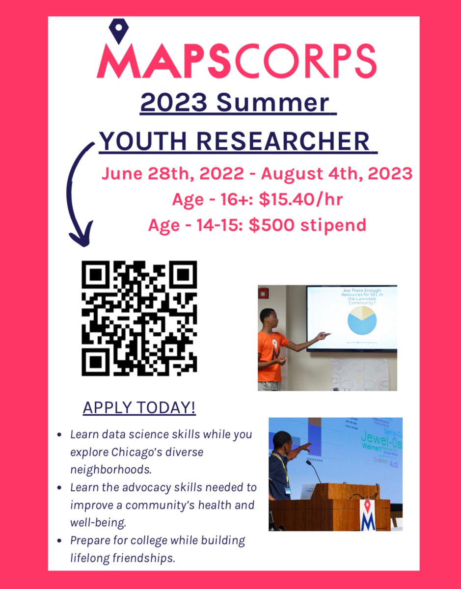Join our team as a Youth Researcher and explore Chicago's diverse neighborhoods while making a difference!