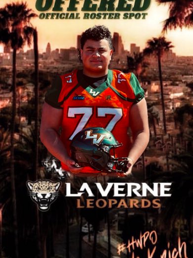 Blessed to receive My first offer to The University Of La Verne! 🏈