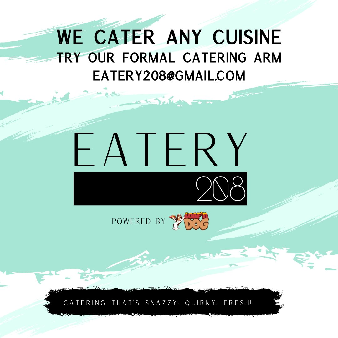 LoafnDog's tweet photo. We cater any cuisine! Our cook has more than 30 years of experience! Email for your quote today.

Nosotros atendemos ninguna comida! La cocinera tiene 30 anos de experiencia! correo electronico para su cita hoy.

Contact us:
eatery208@gmail.com
817.405.4814 https://t.co/knEiFD5fsL