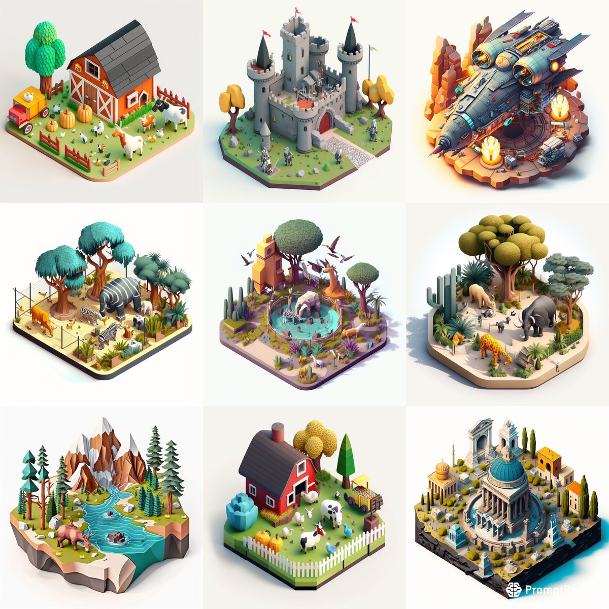 PromptBase Prompt Marketplace on Twitter "Custom 3D Isometric Game