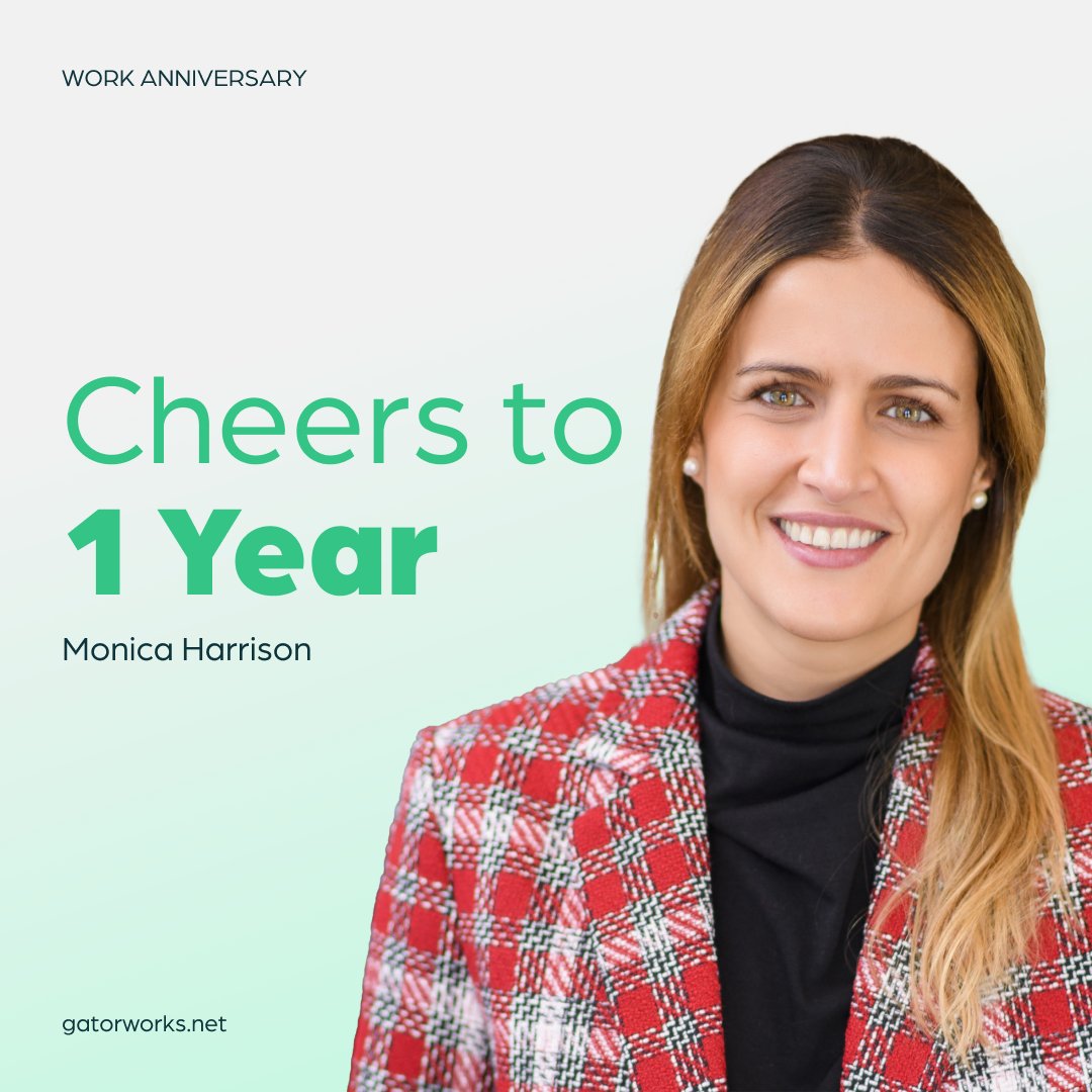 gatorworks's tweet photo. Consider this your one-year-cheer! Congratulations to our PPC Specialist, Monica Harrison, on her first Gatorworks Anniversary! #gatorworks #anniversary #batonrouge https://t.co/ohnyFIypJq