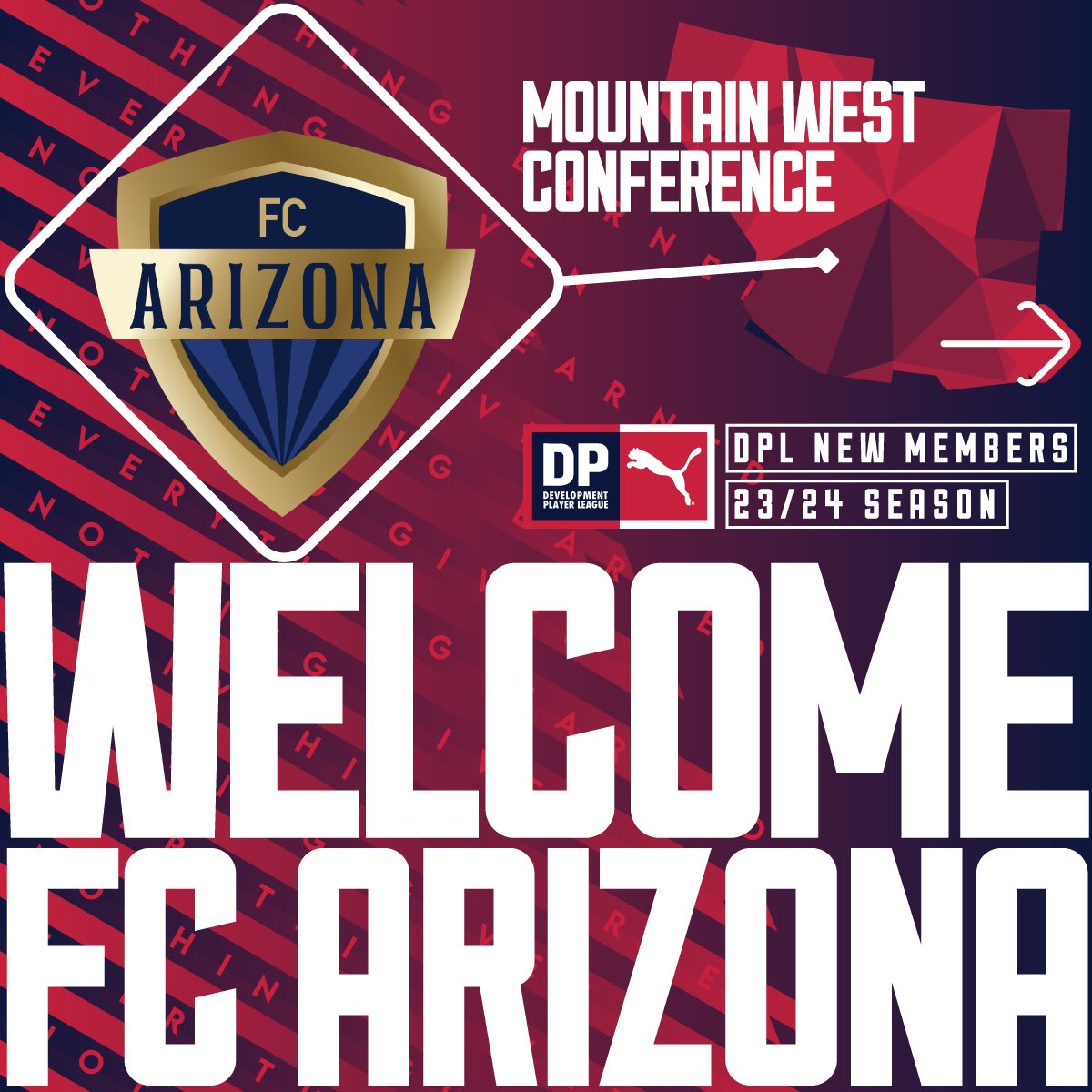 🤝 WELCOME <a href="/FCArizonaSoccer/">FC Arizona</a> To The DPL! 
In our first club announcement for 2023/24 we are excited to bring FC Arizona into the league as a Full Status Member. 
#NothingGiven #EverythingEarned
