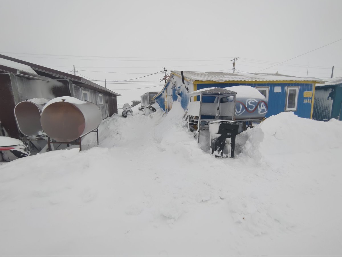 tammaq13's tweet photo. 2-22-23, 2 d Fah (-7 C), wind chill 0 d Fah (-18 C), Kotzebue, Alaska, had to (or wanted to) go store, so I snapped a few, yeah, snow keeps on coming https://t.co/eL8dPA5n0E