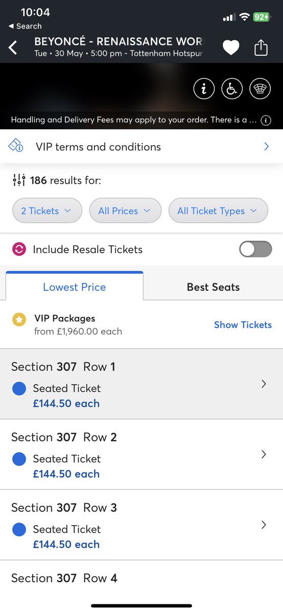 🚨 UK BEYHIVE 🚨 

More tickets have just been added at all 5 of Beyoncé’s #RENASSIANCEWorldTour shows in London this summer. 

These tickets are NOT using dynamic pricing, and are £144.50 each - most are in Section 307. 

ticketmaster-uk.tm7559.net/0JEXNV