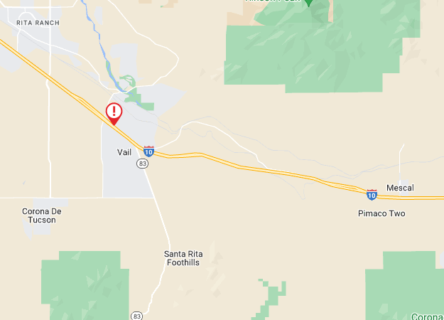 ArizonaDOT's tweet photo. I-10 WB near Wentworth Road in Vail (mp 280): A crash is blocking the road.
#aztraffic #Tucson #VailAZ https://t.co/NTQqnPjaRU