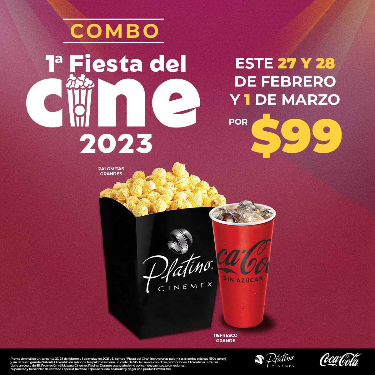 Cinemex's tweet photo. Descubre los combos que tendremos para ti para que puedas festejar en Cinemex la #FiestaDelCine. https://t.co/bEwuEAPCFB