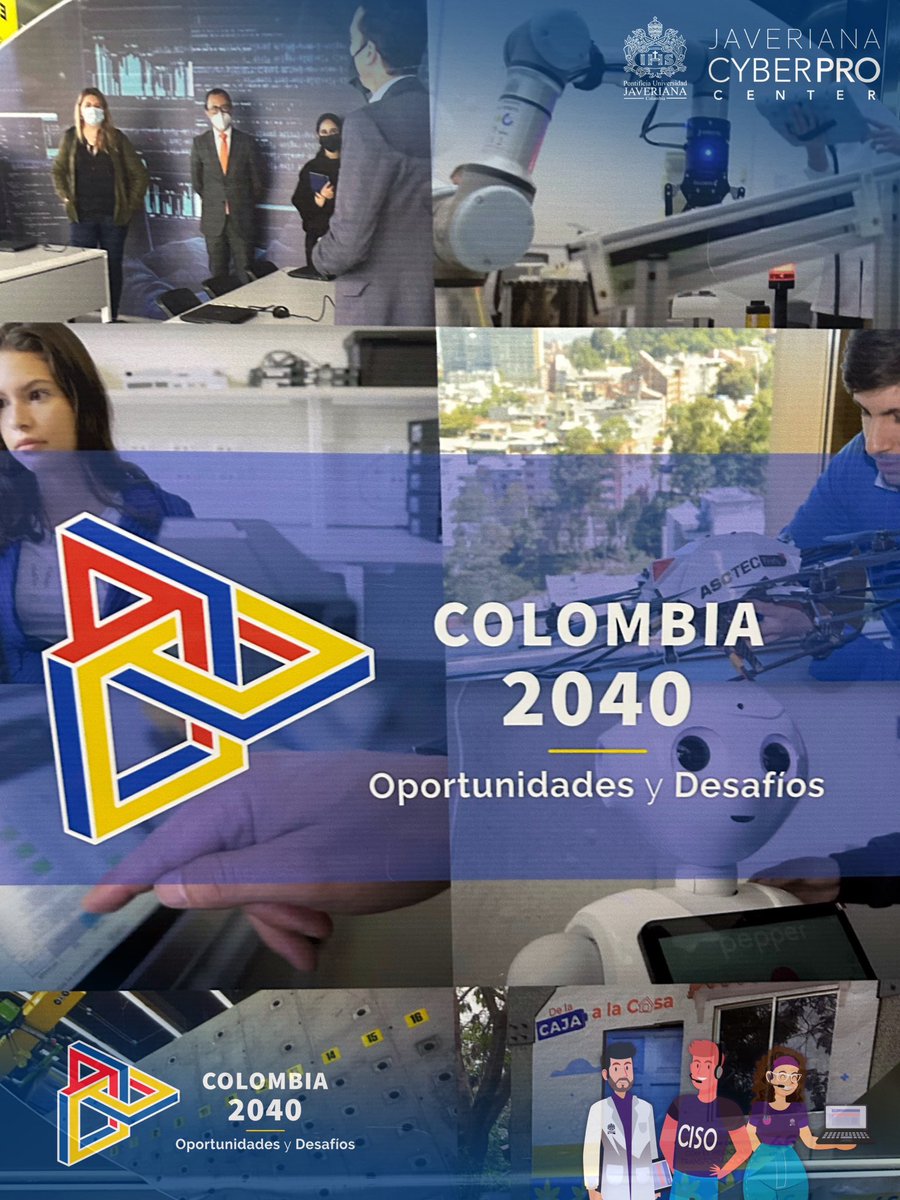CyberPro_Center's tweet photo. Estamos presentes en #Colombia2040 un espacio de diálogo en donde hay diálogo de algunos de los principales #retos que enfrenta el país, con ejes temáticos de #infraestructura, #sostenibilidad, #TransformacionDigital entre otros
@RegresaPUJ 
@pujingenieria https://t.co/RAvAJSRtz4