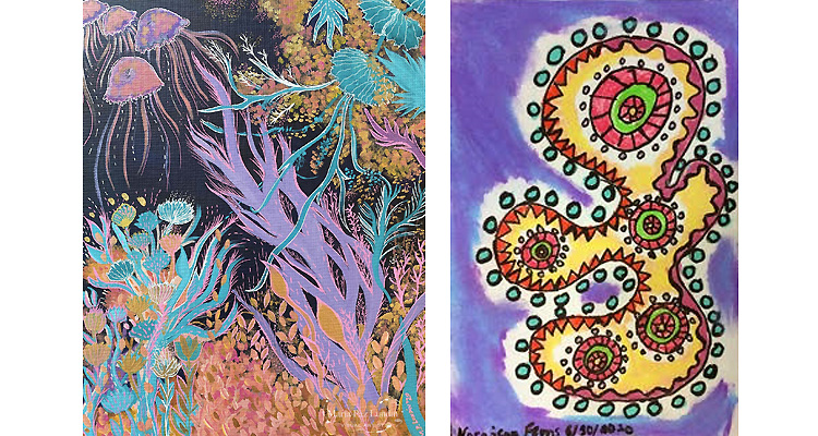 The Union of Maine Visual Artists is pleased to invite the public to the last days of the February exhibitions, Hierophanies by Chilean artist Maria Lundin and This Energy of Mine... by American artist Norajean Ferris at the Portland Media Center. bit.ly/41hIKdr