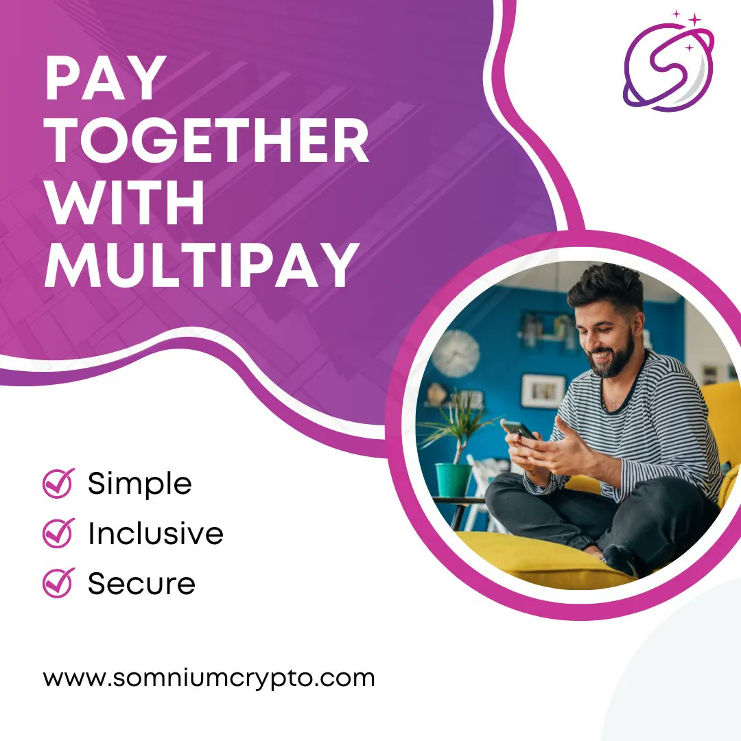SOMNIUMCRYPTO's tweet photo. Our Multipay app offers an innovative solution to multi-party transactions. Pay with confidence into single smart contracts.

#Sominumcrypto #trustwallet #metamask #bitcoin #invest #DeFi #Autobalance #Web3 #Cryptomarket #Binance #pancakes #shib https://t.co/TvGegoWNii