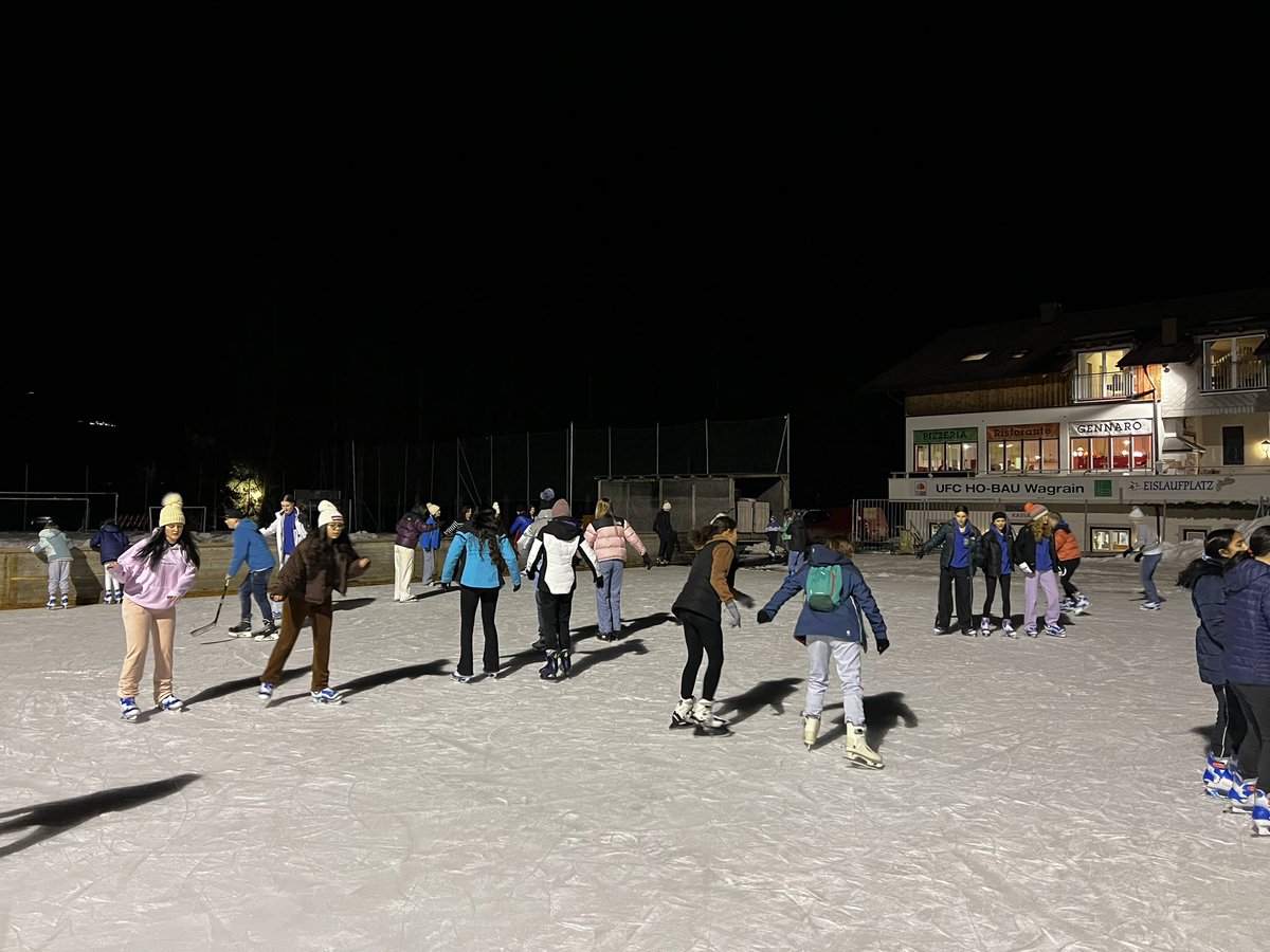 Ice skating this evening #NGHSSkiTrip2023
