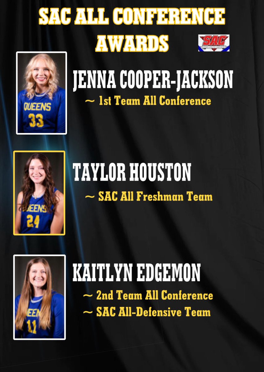 Congrats to our Queens who have been recognized with these honors by the Sooner Athletic Conference! ✈️👑