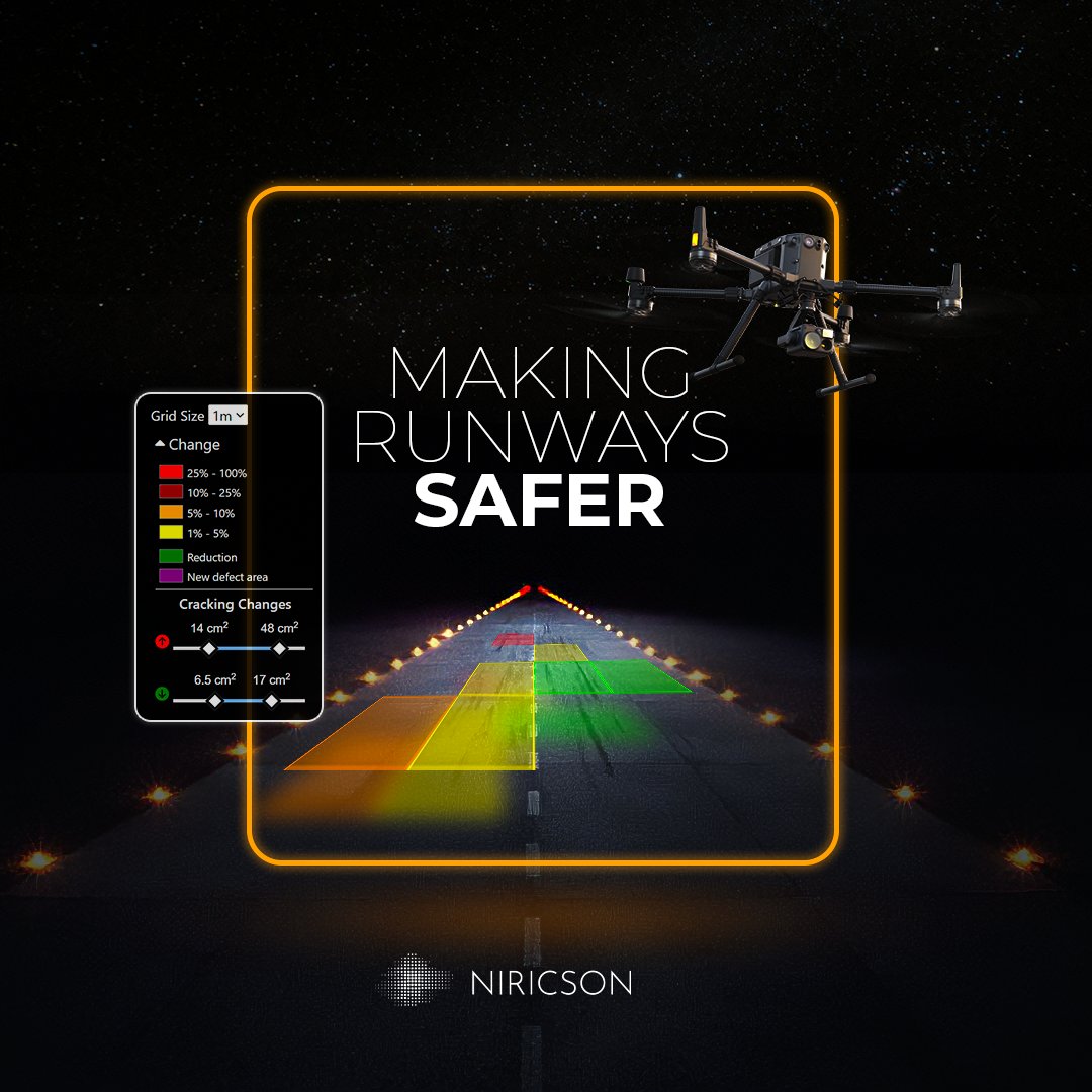 niricson's tweet image. Revolutionizing the way runways are assessed with our cutting-edge technology automatically maps and quantifies distress, providing an efficient and objective evaluation of your runway&apos;s condition. Discover more at niricson.com/runways/

#runwaysafety #pavementconditionindex