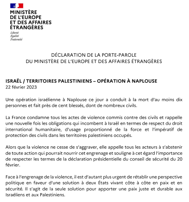 #Israël #Territoirespalestiniens | Opération israélienne à #Naplouse.

Déclaration intégrale : fdip.fr/9xNGonrq