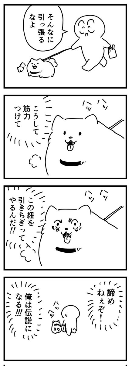 諦めない犬
(四コマ) 