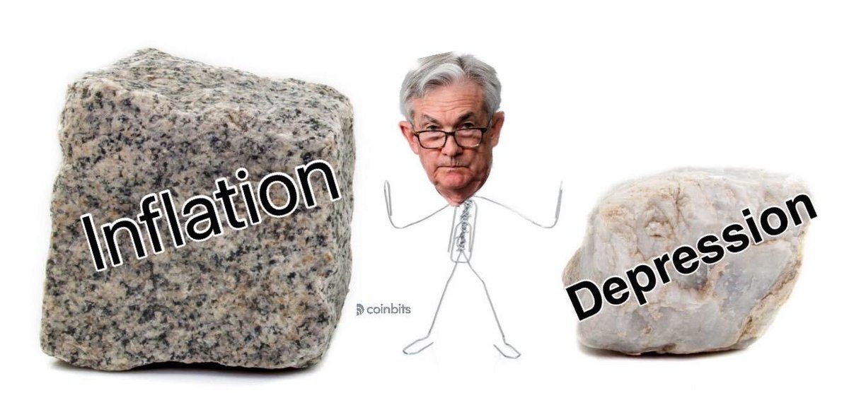 BitcoinRoundup's tweet photo. The Fed is stuck between a rock and a hard place.
They have no option but to make it up as they go.

You don't need to be a fed-watcher to know this; it became even more obvious in the FOMC meeting minutes from this month's meeting.

Here are the tells (with receipts)
🧵 
1/13 https://t.co/tNzyp24f8Q