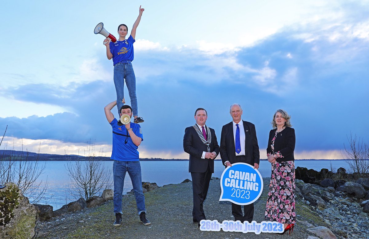 JohnPaulFeeley's tweet photo. 🔵⚪️Pleasure to launch the programme for Cavan Calling 2023 @cavancalling in @CroverHouse on the Shores of Lough Sheelin. 

This programme &amp; events in every part of the county will be a fantastic chance to bring communities together &amp; welcome Cavan people from home &amp; abroad 🔵⚪️ https://t.co/Cf6VOMaCCs