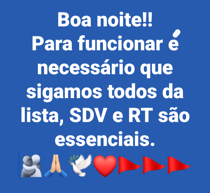 Sigamos, RT e SDV.
<a href="/martins547/">Anderson Martins ▶ 1️⃣3️⃣ - Lula / PT - Sempre 🚩</a>
<a href="/priscil36332551/">Pandora 💕</a>
@MagnusTavola
@bpirovane
<a href="/Morpheus1966_/">🚩🕊️🦋☄️MORPHEUS☄️🦋🕊️🚩</a>
<a href="/marialu36059988/">LuMoreno🚩🧙🏼‍♀️🥂🐉👢🪮🎨</a>
<a href="/mnue69/">Manoel F. Oliveira</a>
<a href="/SandraBullockyn/">Sandra Bullockn</a>
<a href="/EDUARDOSAMMY/">Vale A Pena Ver De Novo 13🚩</a>
<a href="/syllwyah/">Sylviabd 🚩🇧🇷🌵</a>
<a href="/DEYVIDLEITE/">Deyvid-13</a>
@idpolpamzinha
<a href="/logatuxa/">Logatuxa 🔴⚫️🚩🚩</a>
@mauricionardi19
<a href="/CanutoCanuto11/">Marcelo Canuto 🚩</a>
<a href="/ReginaldoFiloso/">Regis Filosofia</a>
<a href="/OneromParaense/">Onerom Paraense</a>