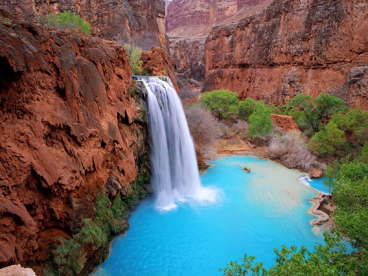 Havasu Falls. In the Havasupai Nation, Arizona.