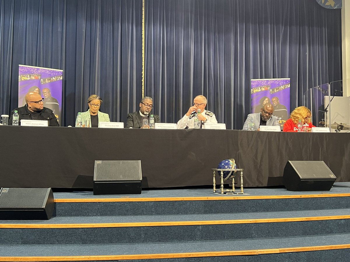 Nims Obunge MBE (@nimsobungeuk) on Twitter photo Today’s talk on policing & building trust in black communities hosted by <a href="/BishopJFrancis/">Bishop John Francis</a> with <a href="/metpoliceuk/">Metropolitan Police</a> Commissioner Sir Rowley & black church leaders was instructive. We can increase its 3.8% black officers & review stop and search. Credit to the Met saying, help us improve. Today’s talk on policing & building trust in black communities hosted by <a href="/BishopJFrancis/">Bishop John Francis</a> with <a href="/metpoliceuk/">Metropolitan Police</a> Commissioner Sir Rowley & black church leaders was instructive. We can increase its 3.8% black officers & review stop and search. Credit to the Met saying, help us improve.