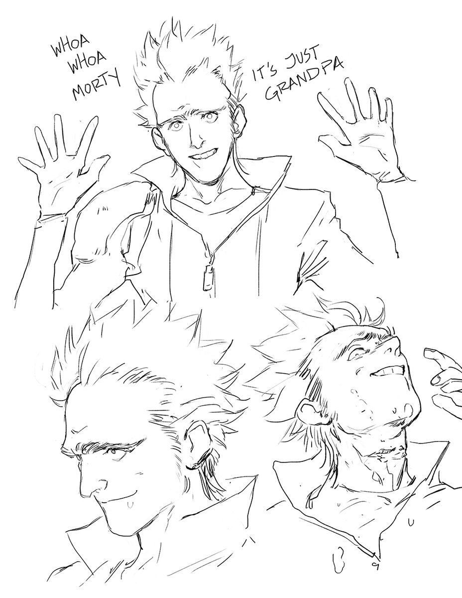 Some evil Rick sketches for fun 🫣 
