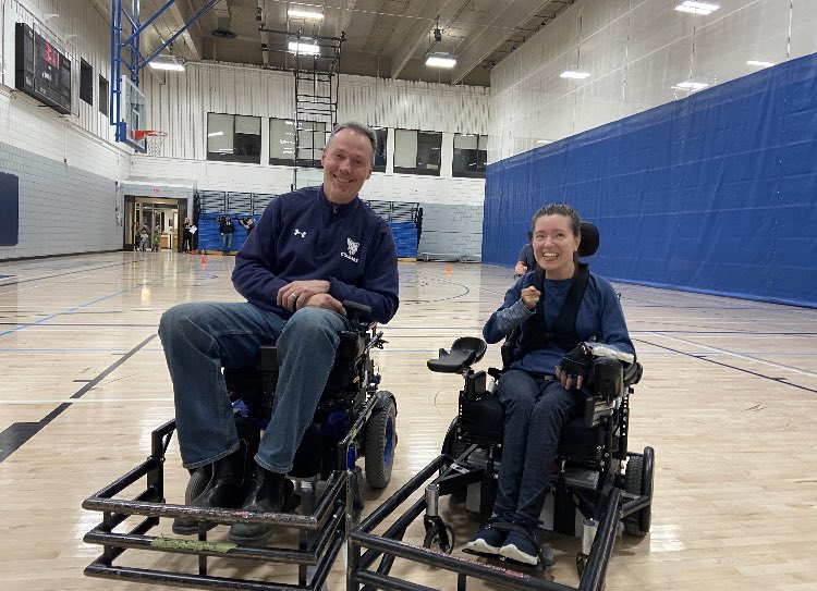 Clubbsport's tweet image. Dr David Legg supporting our PowerSoccer players at MRU. Let’s keep building the beautiful game for all. #soccability #adaptivesoccer #adaptivesport #powersoccer #soccer
