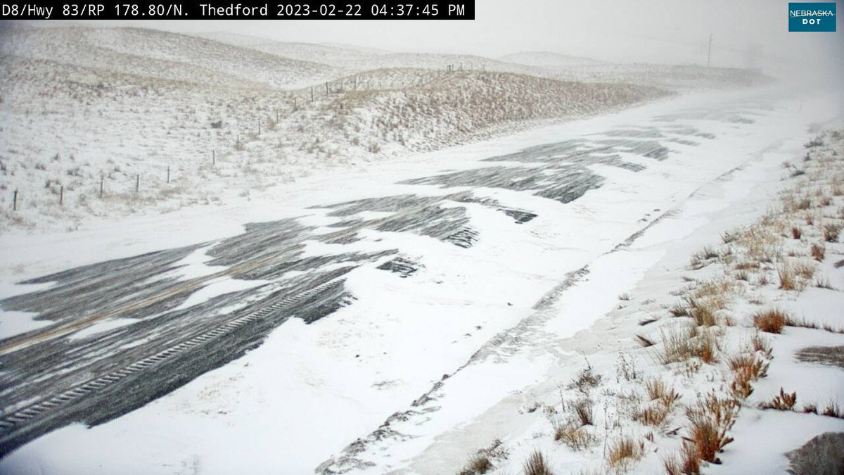 ReginaBirdWX's tweet photo. Blowing and drifting snow are dropping visibility and leading to some slick conditions from central to northern Nebraska.
Here are some of the views on roads in northern Nebraska around 4:40 PM Wednesday.
https://t.co/pOWIEOxerS
https://t.co/9vyvlwReCe
#NEroads #NEwx https://t.co/qViYSgS04F