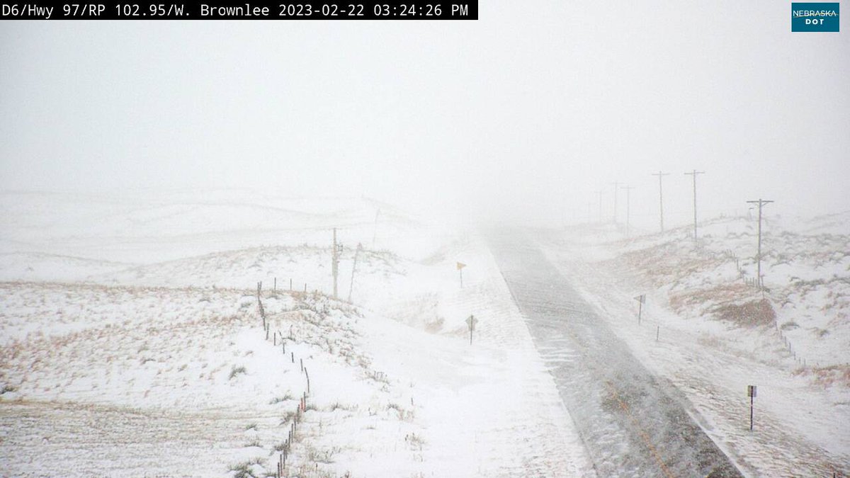 ReginaBirdWX's tweet photo. Blowing and drifting snow are dropping visibility and leading to some slick conditions from central to northern Nebraska.
Here are some of the views on roads in northern Nebraska around 4:40 PM Wednesday.
https://t.co/pOWIEOxerS
https://t.co/9vyvlwReCe
#NEroads #NEwx https://t.co/qViYSgS04F