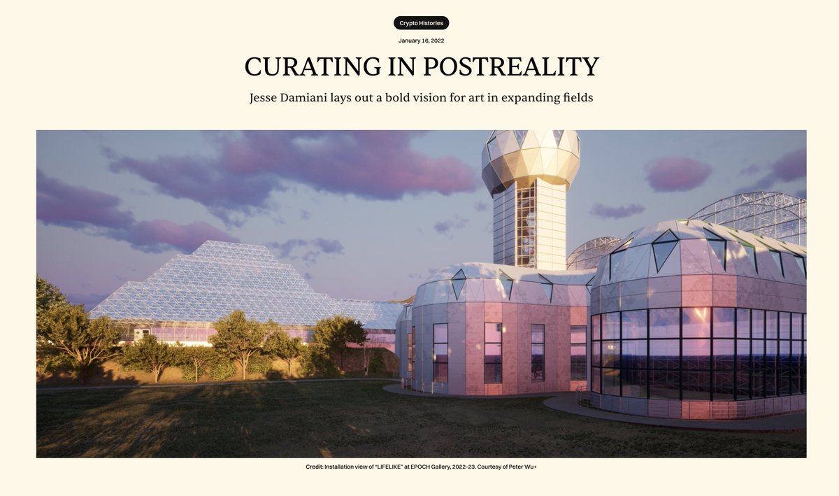 RyanRoybal_'s tweet photo. ✨Great perspective on the foreseeable future from the mind of @JesseDamiani✨
"Curating in Postreality" Full article below on @RtClick_Save https://t.co/VYHPa2otm4