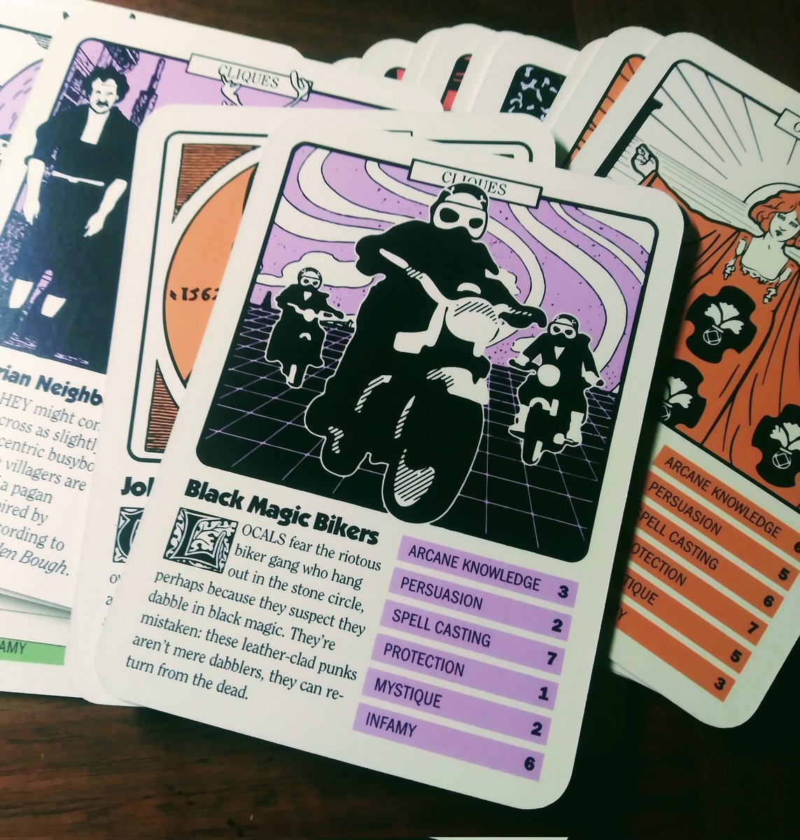 JohnELTenney's tweet photo. My magical battle card of the day is Black Magic Bikers!
Thanks @helleborezine 
#psychomania #frogmagic https://t.co/9TgqpgvudZ
