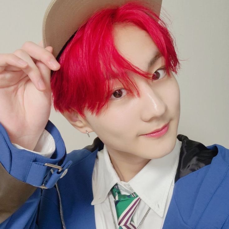 jungwonprince's tweet photo. a diferença entre o red hair do jungwon e do sunoo https://t.co/KxWas8Ne3v