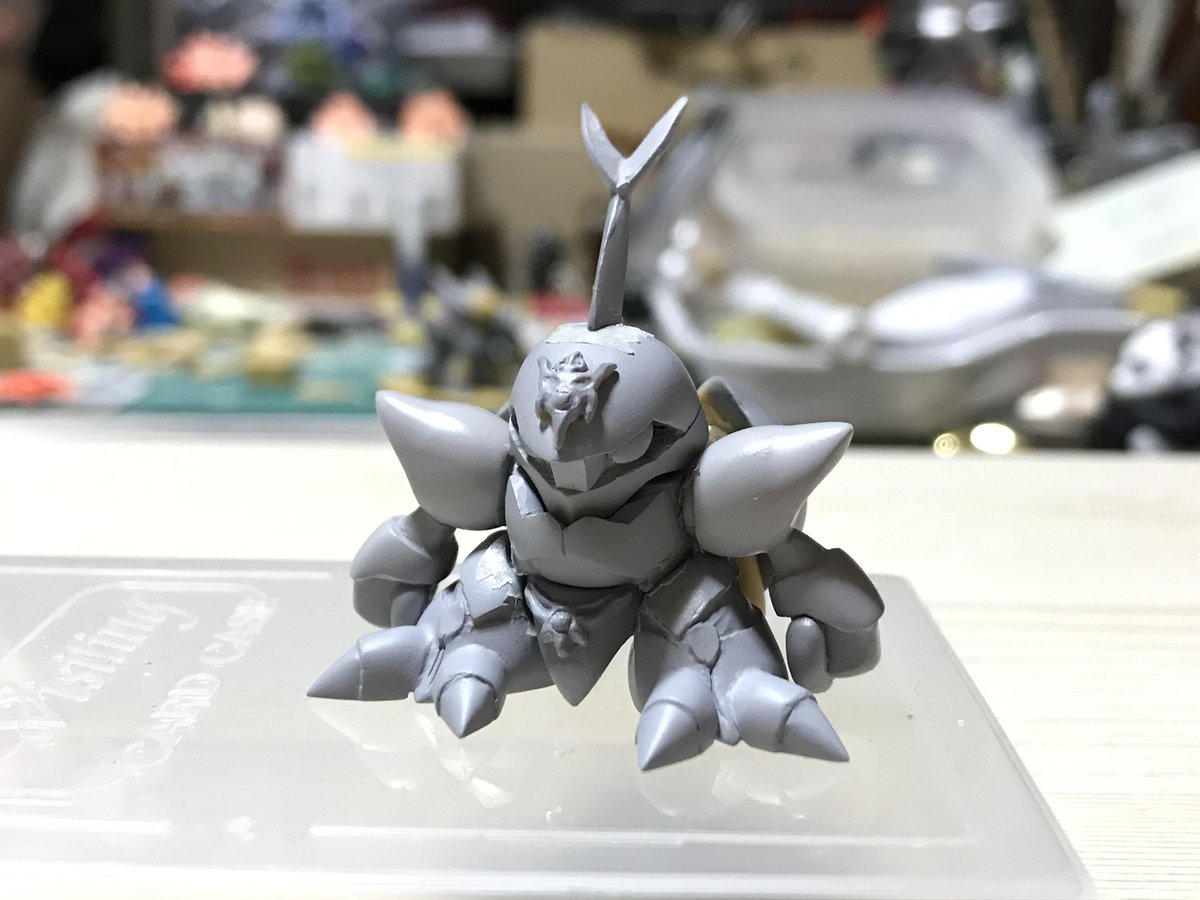 Frog_9400's tweet photo. エポキシパテによるフルスクラッチで作った、デフォルメマスコットのサーバイン。

作りの粗さや甘さが多くありますが、全体的なバランスとしては自分の最高傑作です。

#サーバイン
#聖戦士ダンバイン
#エポパテ
#エポキシパテ
#フルスクラッチ https://t.co/fZ5mFqGFhV