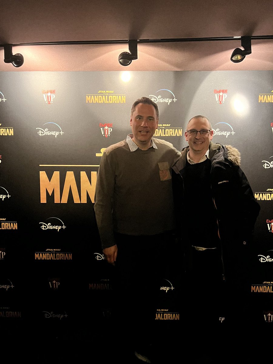 Sheldious's tweet photo. Awesome geek out with Paul Farrugia as we attended Empire Magazine’s The Mandolorian event with Jon Favreau! #themandolorian #disneyplus #empiremagazine https://t.co/viXd9KljhJ