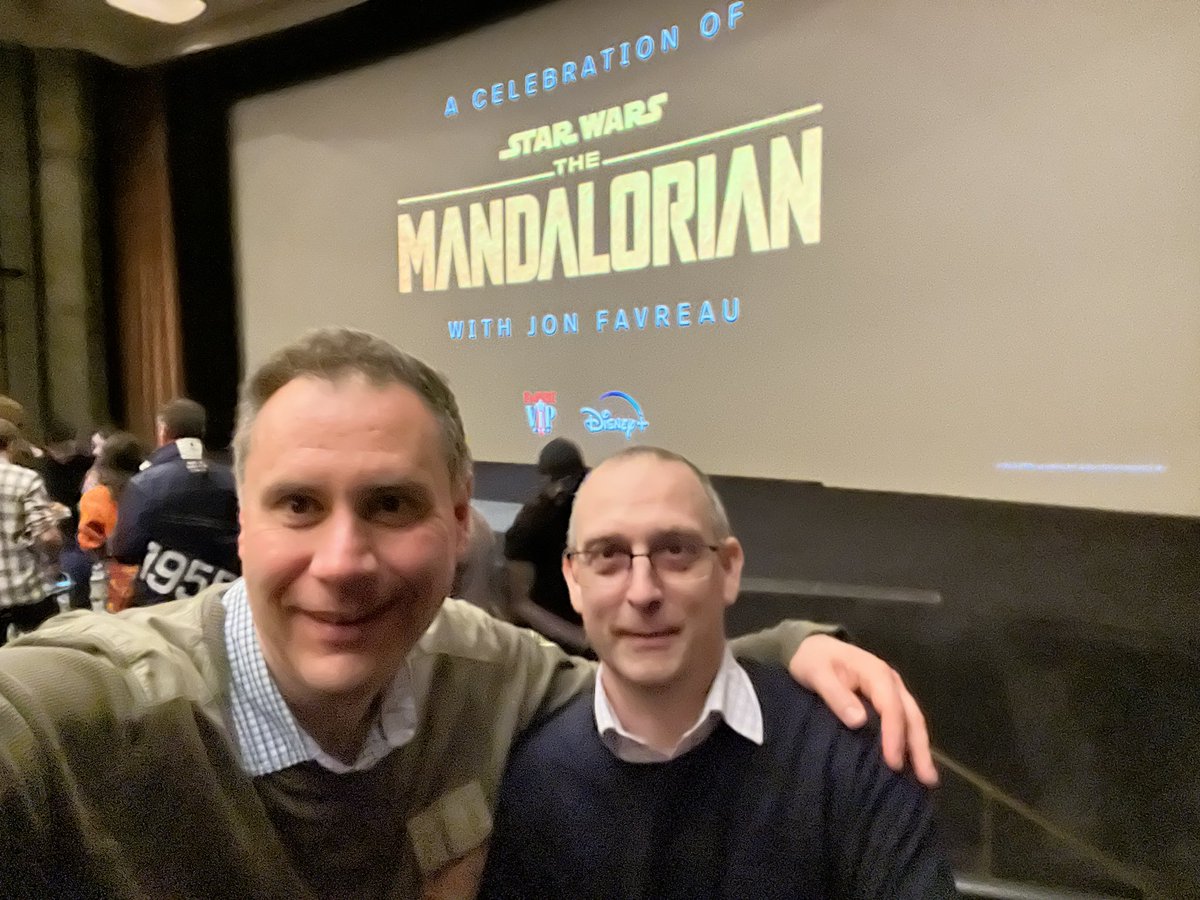 Sheldious's tweet photo. Awesome geek out with Paul Farrugia as we attended Empire Magazine’s The Mandolorian event with Jon Favreau! #themandolorian #disneyplus #empiremagazine https://t.co/viXd9KljhJ