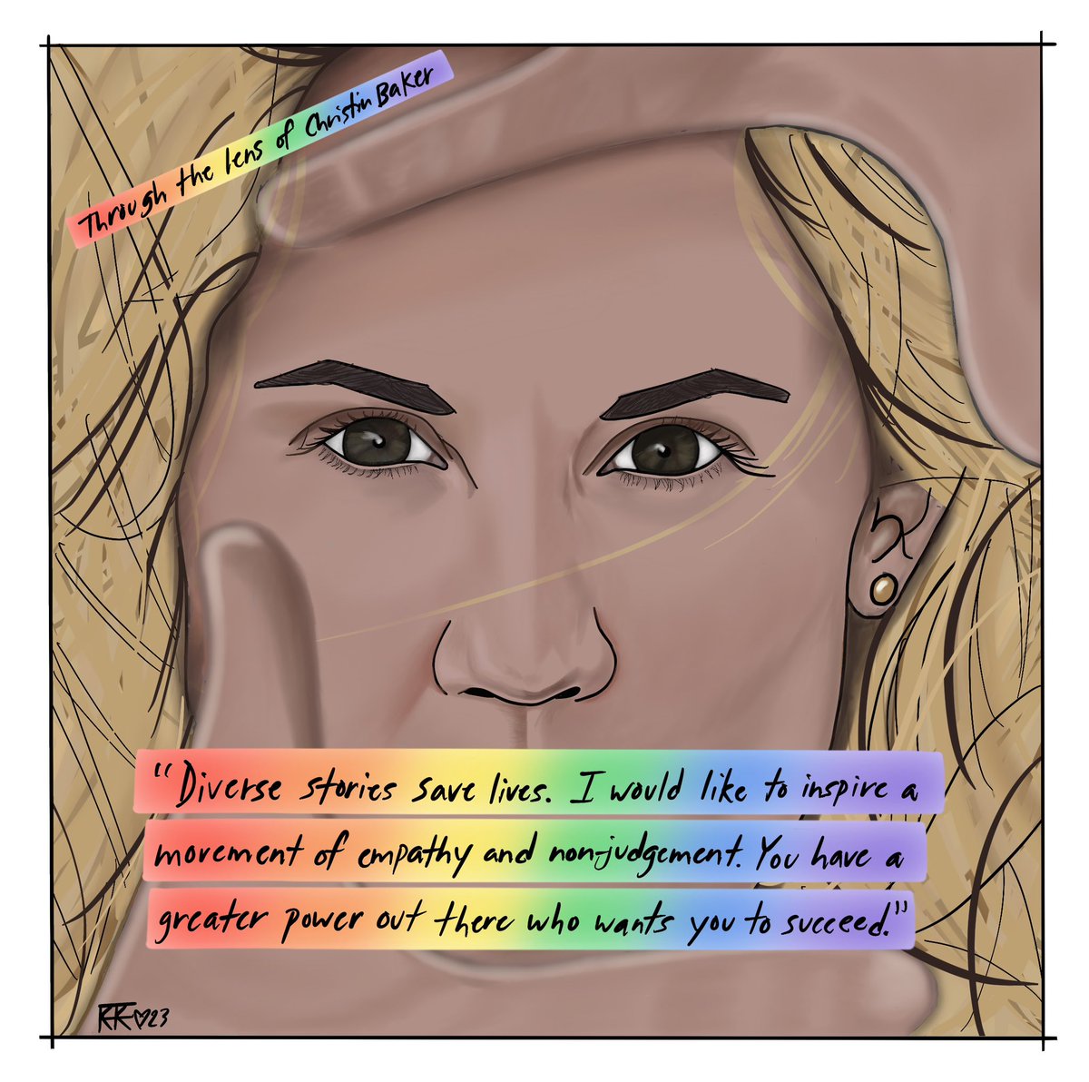 thought I’d create this piece of @christintello bc she has brought many amazing stories into our lives providing #queerrepresentation on screen. ✨ she also gave me & many others the rare opportunity to participate in a retreat, #ConnectingWithCreativity ❤️🌈

#queercreators