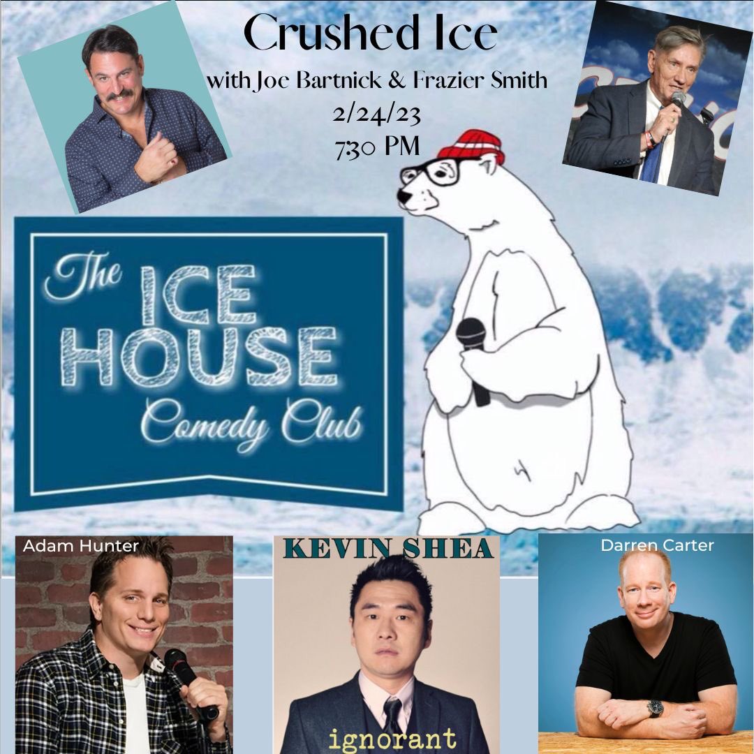 joebartnick's tweet photo. Friday !!!! The 1st Crushed Ice !!
Gonna be a great one  @theicehousecc @frazercomedy @DarrenCarter @AdamComedian  #KevinShea https://t.co/DvNMLZJt2D