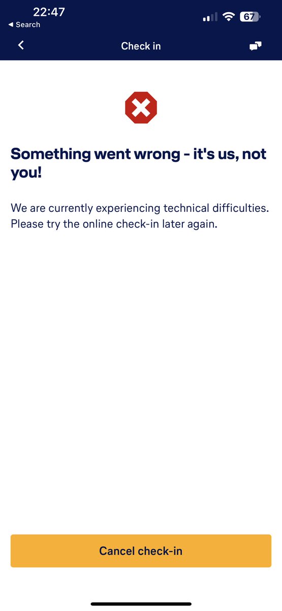 RogrChan's tweet photo. @lufthansa I’m assuming your website/app are down for check in? I’ve been trying all day since this morning with no luck 😅 https://t.co/jRHcciw9M3
