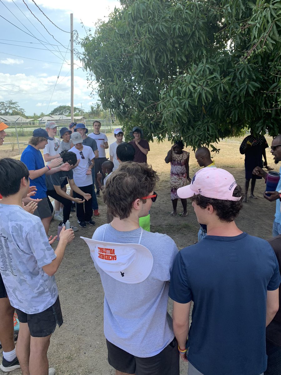 Regis_Service's tweet photo. Day 3: (part 2) After lunch we finished up our work and had some fun singing songs and playing soccer (football) with the residents of Jerusalem @MustardSeedComm. We had a lovely dinner out then celebrated Alex’s Birthday! https://t.co/eHP6MQgaOm