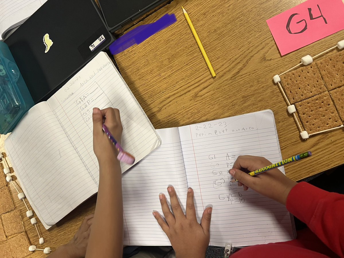 LPitrucha's tweet photo. Hands on area and perimeter is happening in 3rd grade! Ms. Urbina’s class is rockin’ the group collaboration and gallery walk. @OutleyE @AliefISD @AliefMathK6 @MsUrbina1 https://t.co/wX4YcZRsFX