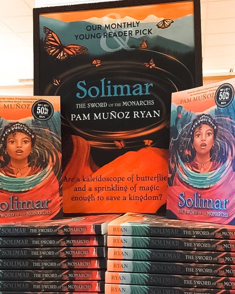 Shoutout to #Solimar for being featured in @barnesandnoble as this month’s YA novel pick! Woop woop!! Loved making this cover ❤️🦋 author @pammunozryan publisher @disneybooks instagr.am/p/Co-pFuqvHq0/