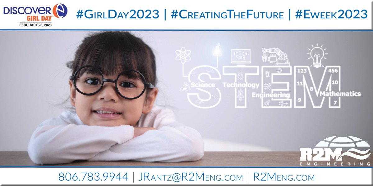#R2MEngineering encourages girls to follow their dreams, especially when they involve science, technology, engineering, and math. This Thursday, we celebrate #GirlDay2023 when students will participate in fun #STEM activities around America. #CreatingTheFuture #Eweek2023 #NSPE
