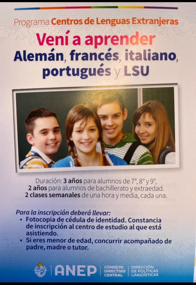 Inscribiste ya! Estamos en todo el pais. <a href="/ANEP_Uruguay/">ANEP</a> @RobertSilva1971