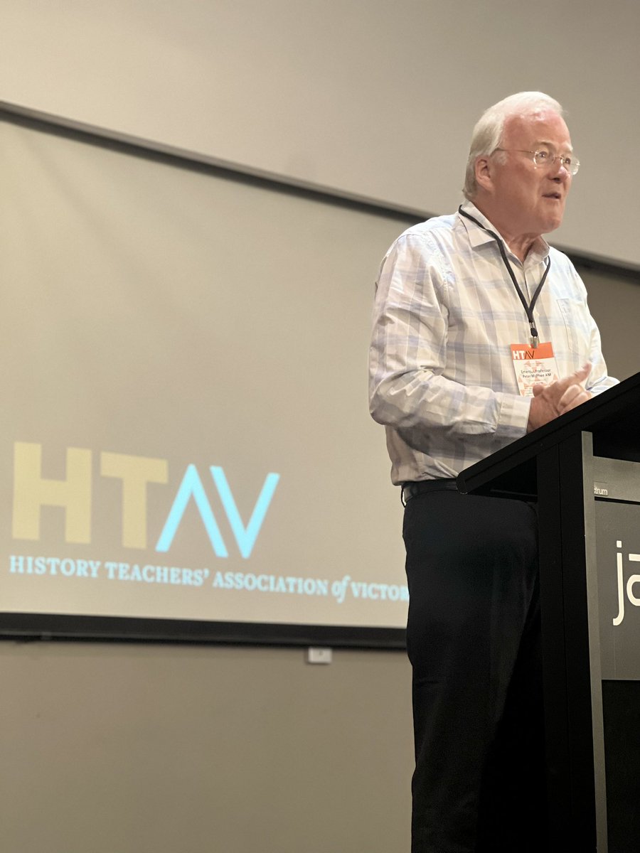 <a href="/PeterMcPhee7/">Peter McPhee</a> the great patron of <a href="/HTAVed/">HTAV</a> opens the conference with his great words of wisdom about History today.