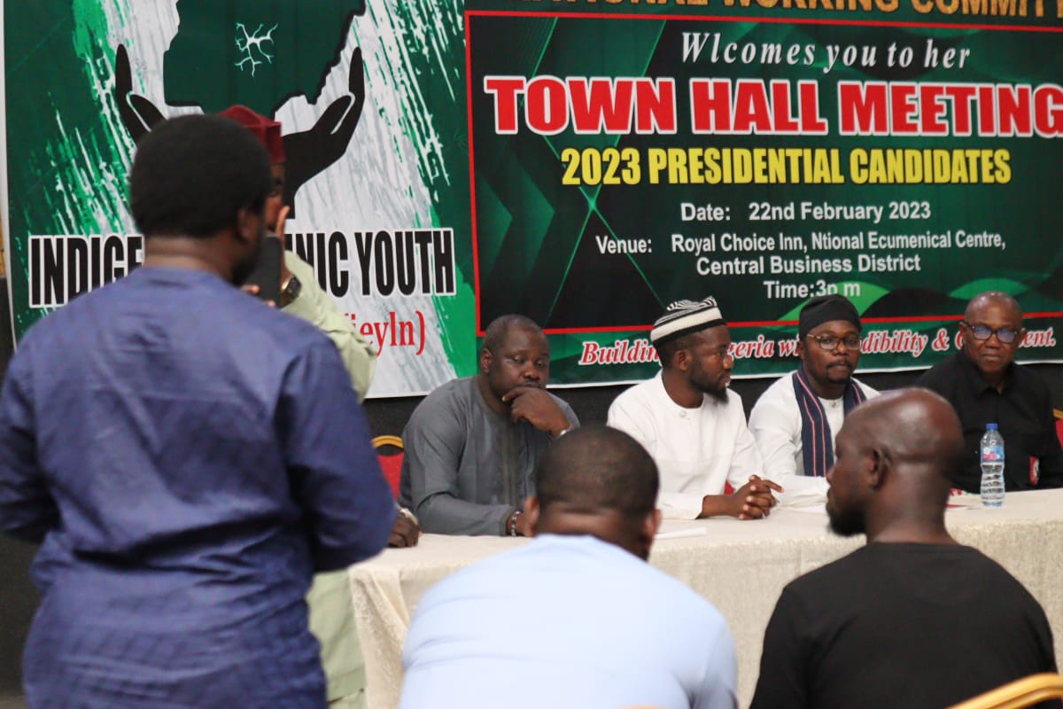 This evening, I spoke at the Town Hall meeting with Indigenous Ethnic Youth in the Federal Capital Territory. -PO