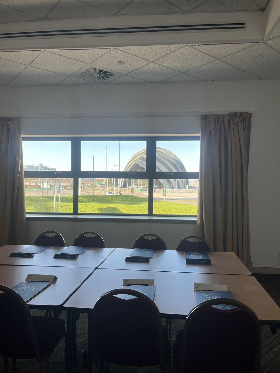When the view from the meeting room window looks like a picture 😍 A great visit to the @CampanileUK Glasgow SEC open day today!