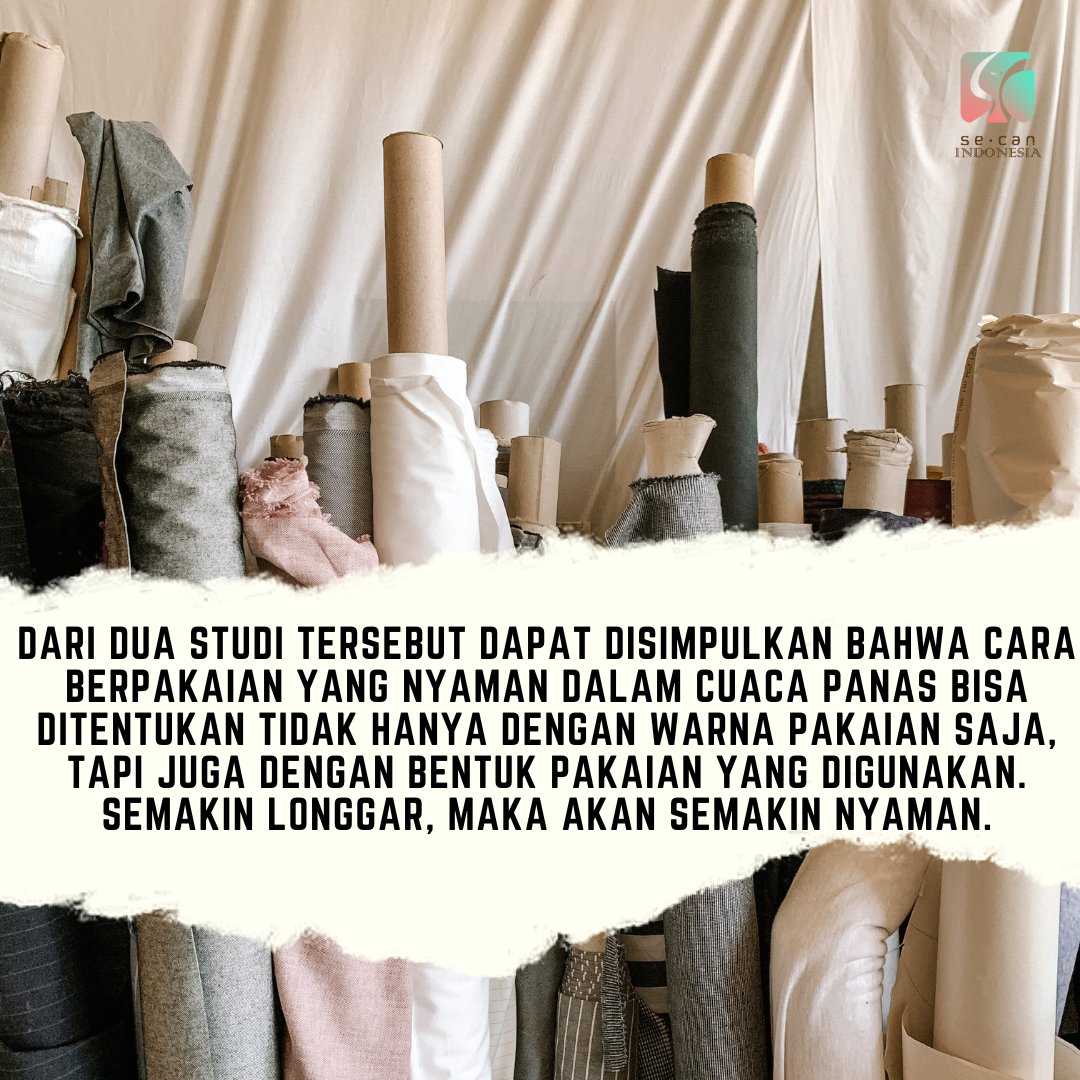 IndonesiaSecan's tweet photo. Jadi sebenanrnya tidak masalah jika menggunakan warna pakaian gelap di cuaca terik, asalkan bahan dan bentuk bajunya nyaman digunakan oleh Sahabat Secan 🥰 https://t.co/6N6W8xQngR