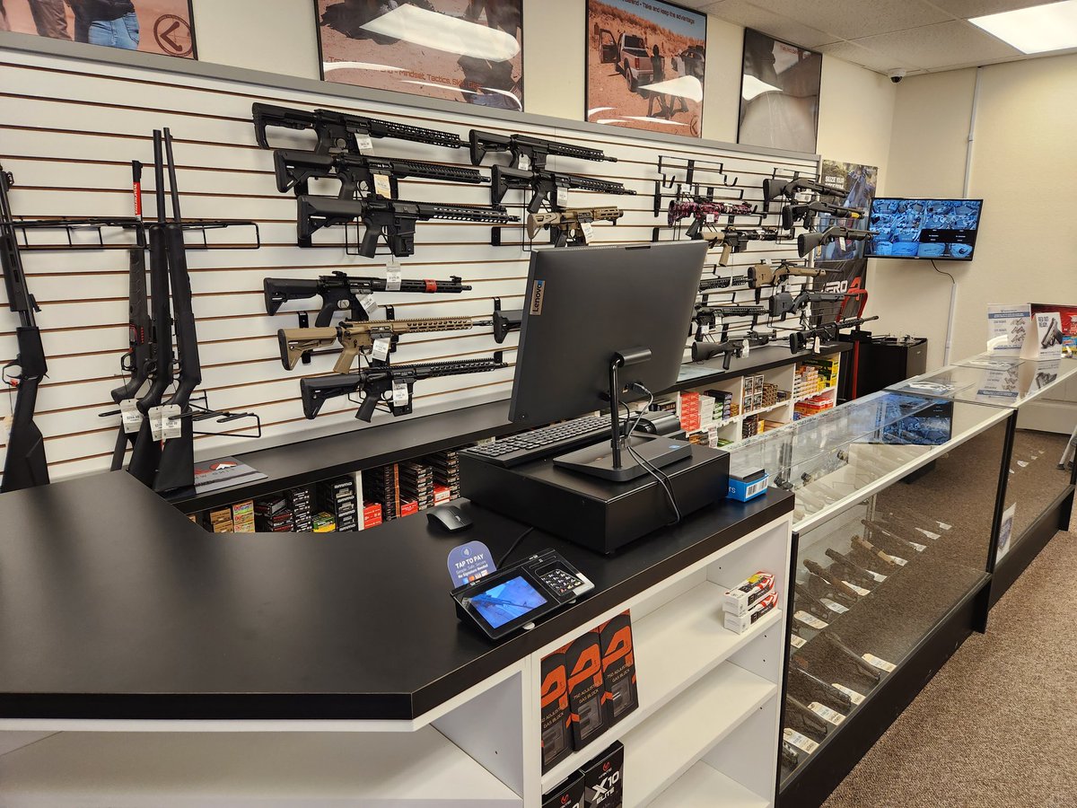 KenazTactical's tweet photo. New register moved to the new counter we had built last week! We're getting there! https://t.co/xzNHBI7PzJ
