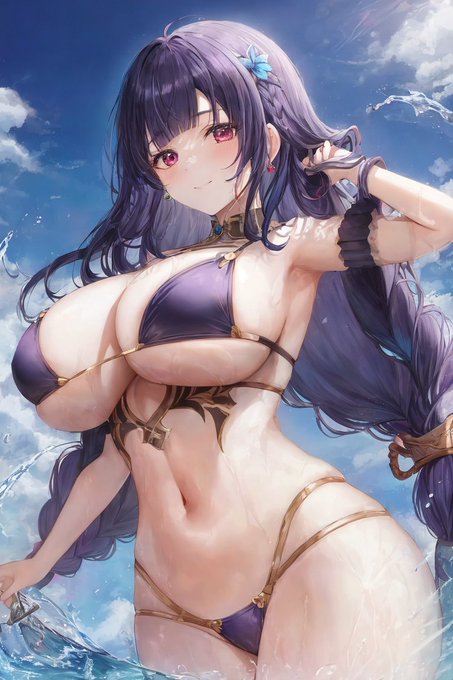 水着雷電将軍  AI#原神 #雷電将軍 